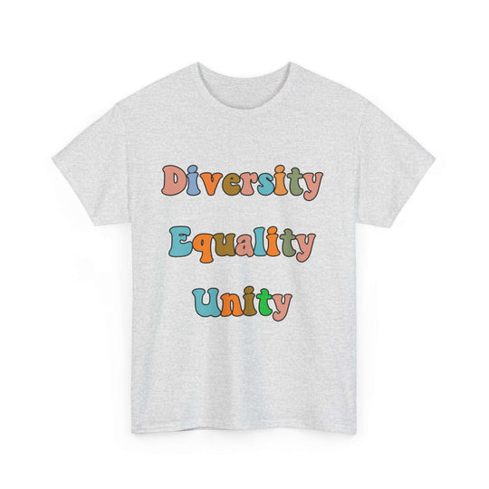 Diversity Equality Unity T-Shirt — Unity Day Anti-Bullying & Equal Rights Tee T-Shirt Printify Ash S