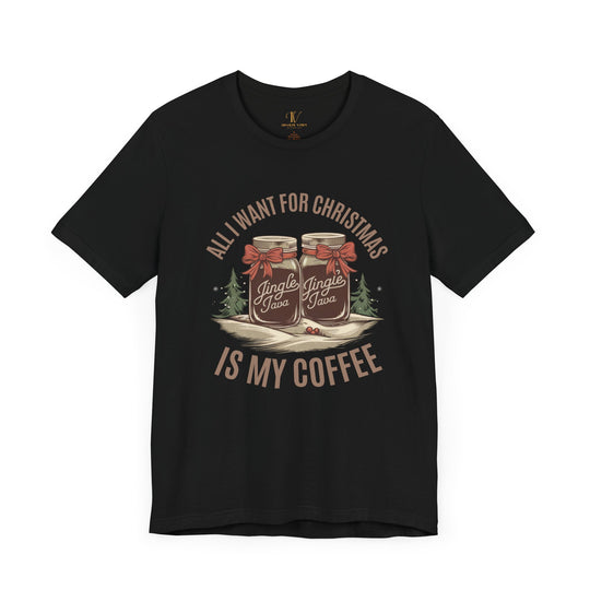 Christmas Coffee Unisex Tee T-Shirt Printify Black XS