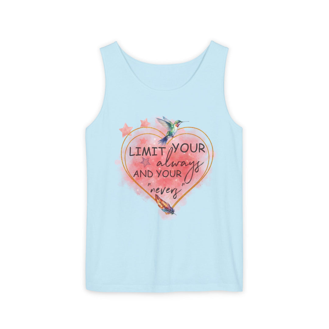 Motivational Watercolor Tank Top Tank Top Printify Chambray XS