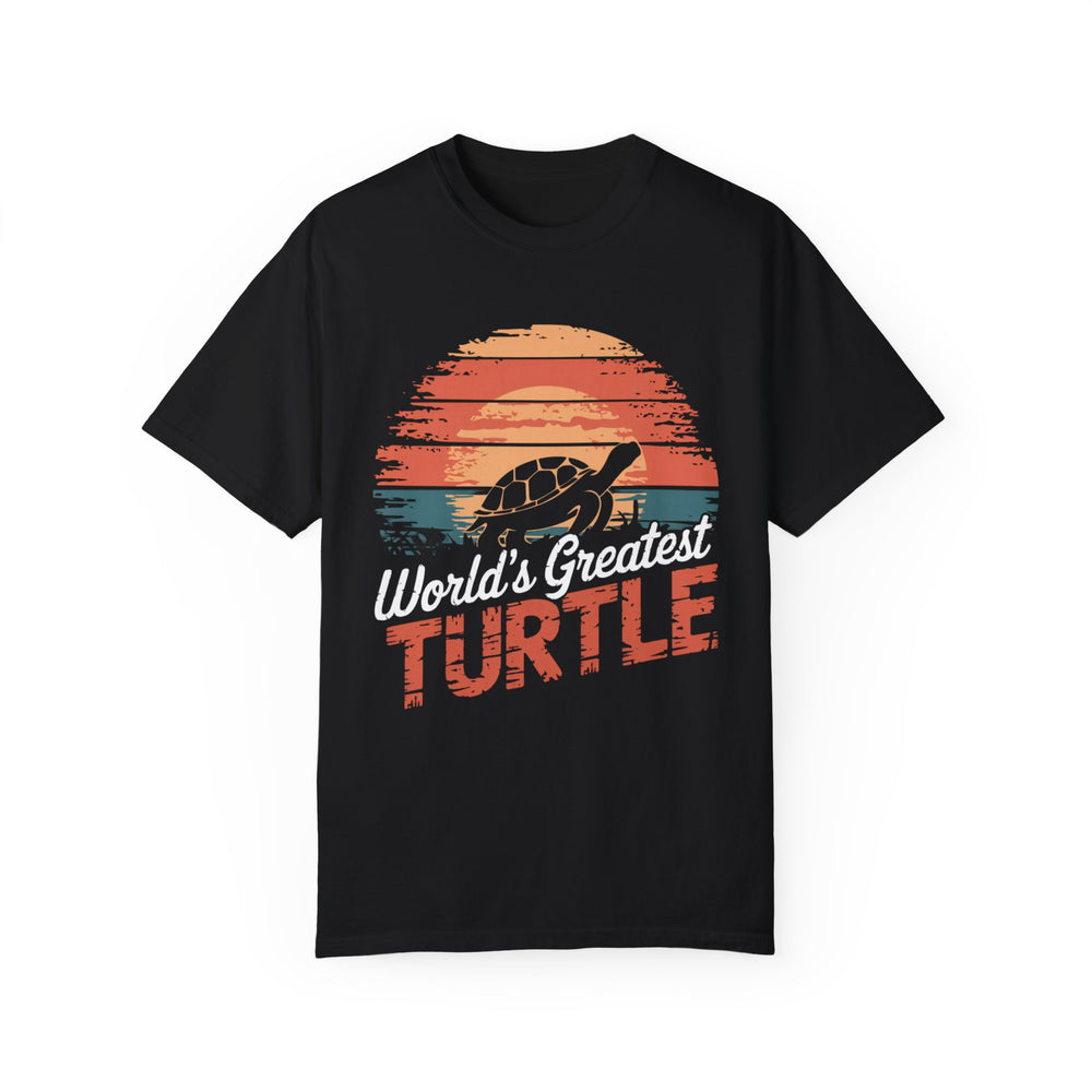 Turtle Sunset T-shirt T-Shirt Printify Black S