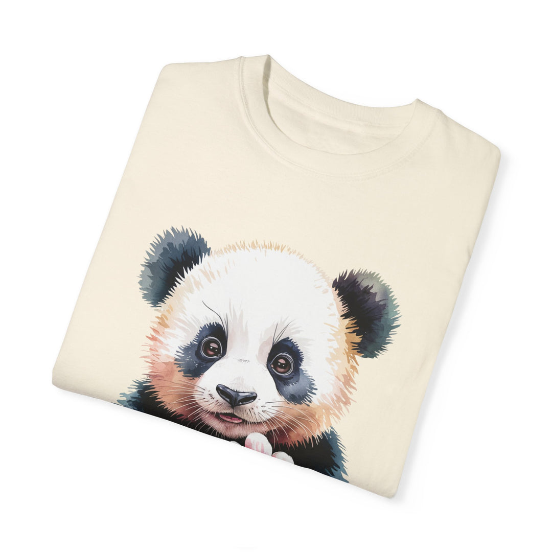 Panda Flower T-shirt T-Shirt Printify