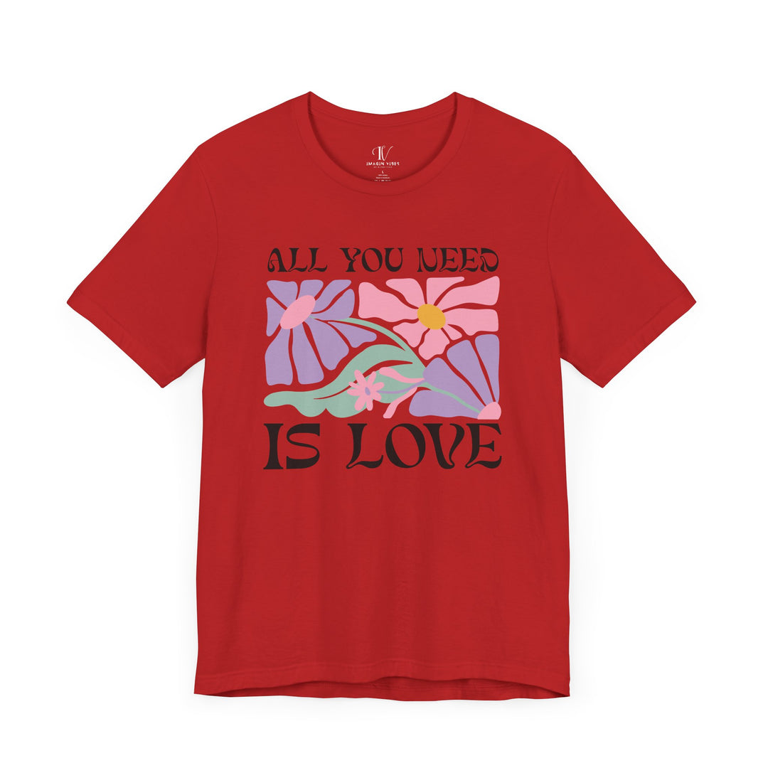 All You Need Is Love: Boho Vibes T-Shirt T-Shirt Printify Red XS