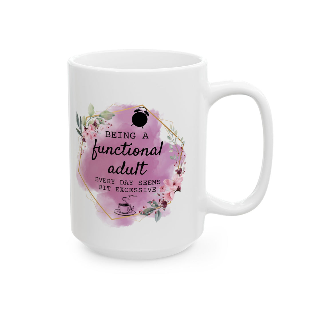 Funny Adulting Ceramic Mug Mug Printify