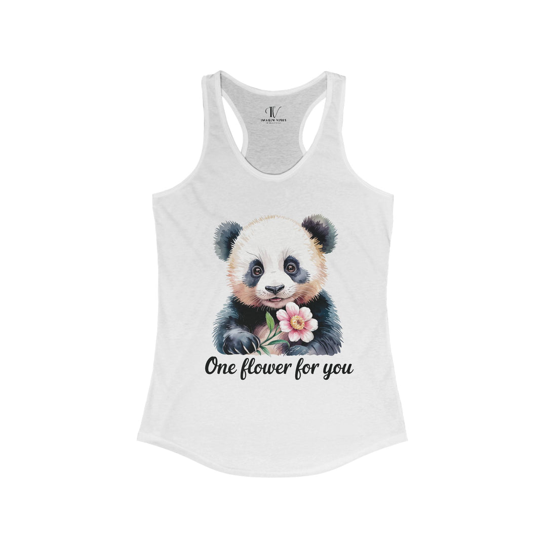 Panda Racerback Tank Tank Top Printify XS Solid White