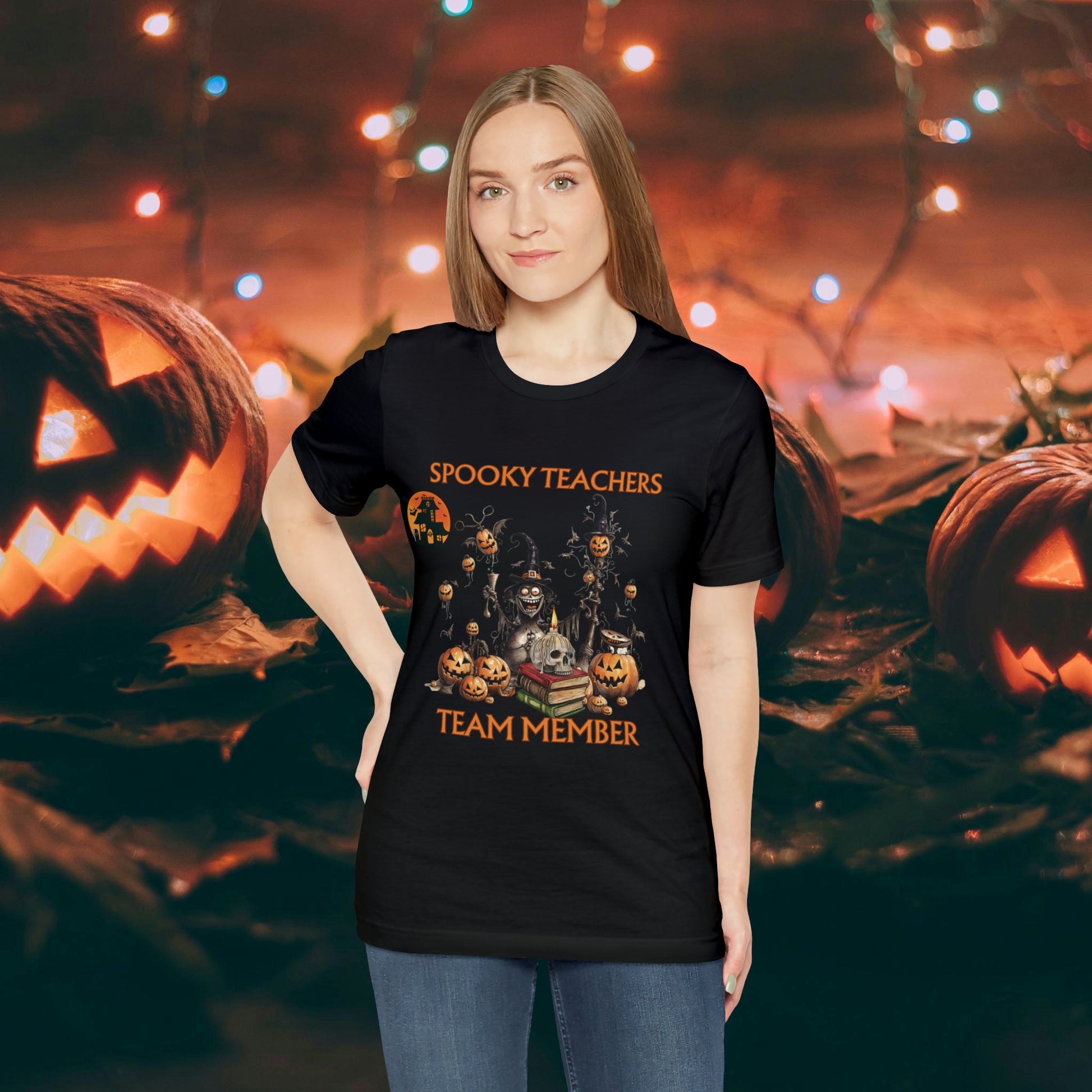 Spooky Teachers Team Member Unisex T-Shirt - Embrace Halloween Fun with this Hauntingly Stylish Tee for Educators T-Shirt   