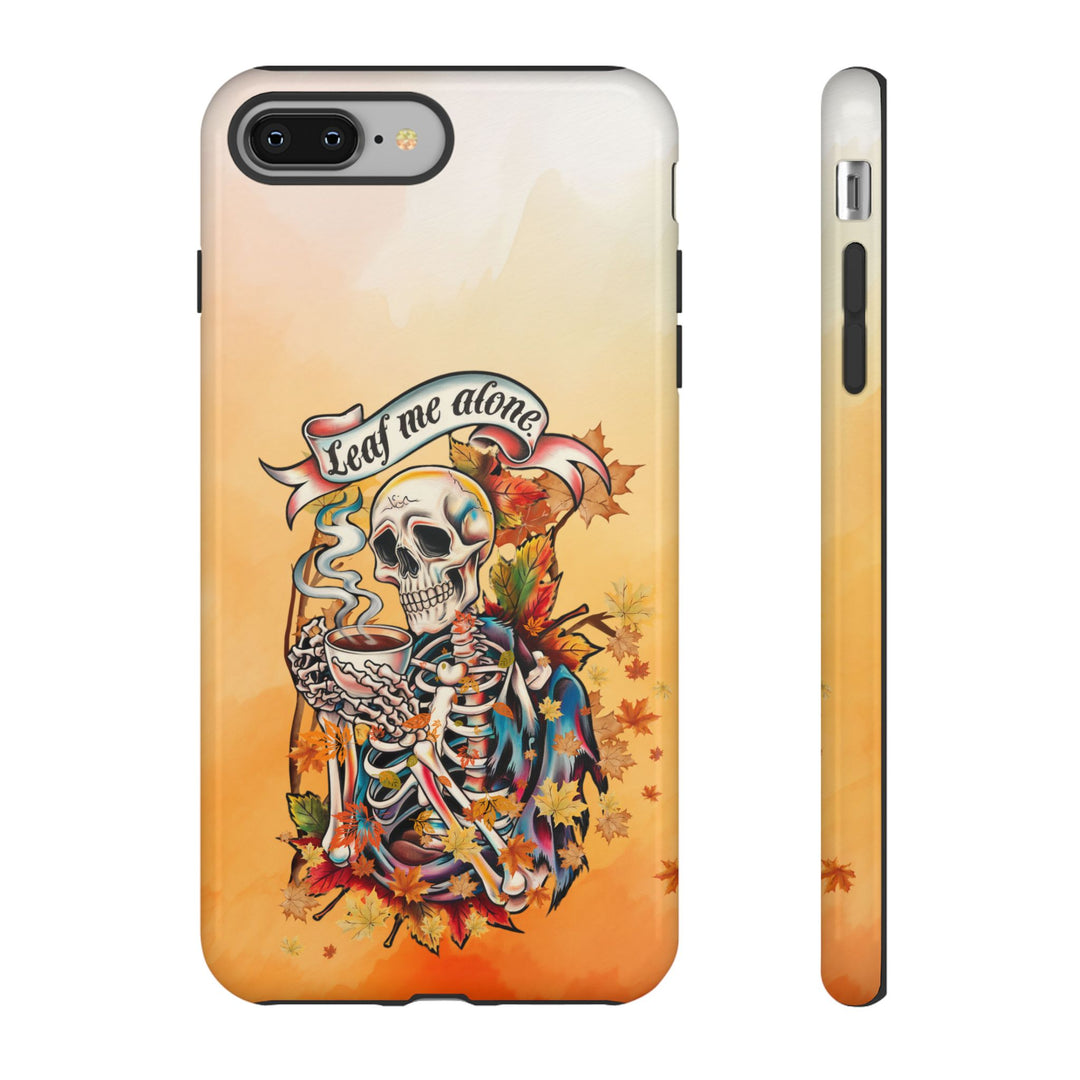 Phone Case - Leaf Me Alone Gothic Skeleton Phone Case Printify