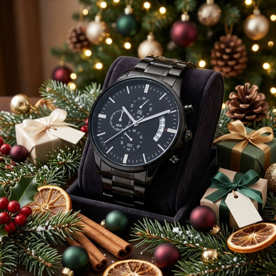 To My Dad – Personalized Christmas Engraved Black Watch