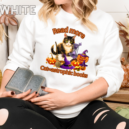 Cat Mom Shirt | Cat Lover Tee | Funny Book Cat Shirt | Halloween Book Shirt | Book Lover Sweatshirt Sweatshirt   
