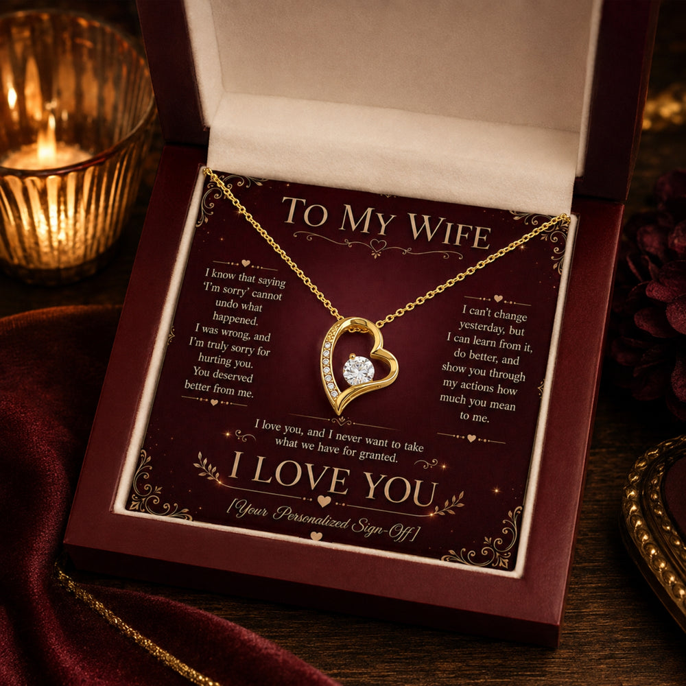 To My Wife – I'm Sorry Forever Love Necklace