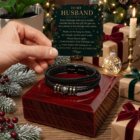 To My Husband – Christmas Love You Forever Bracelet