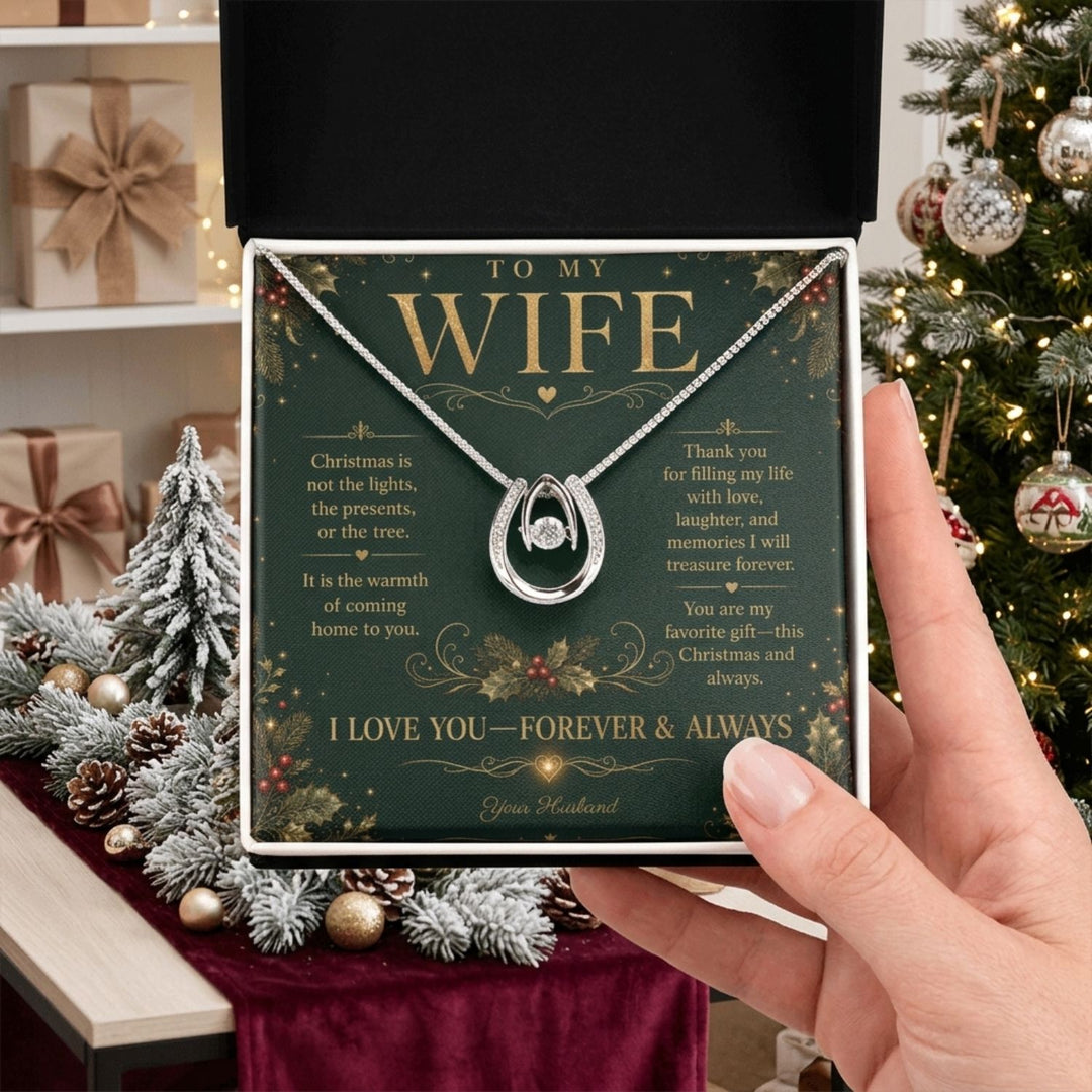 To My Wife – Christmas Alluring Beauty Dancing Stone Necklace
