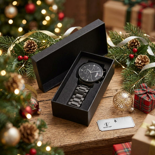 To My Husband – Personalized Christmas Engraved Black Watch
