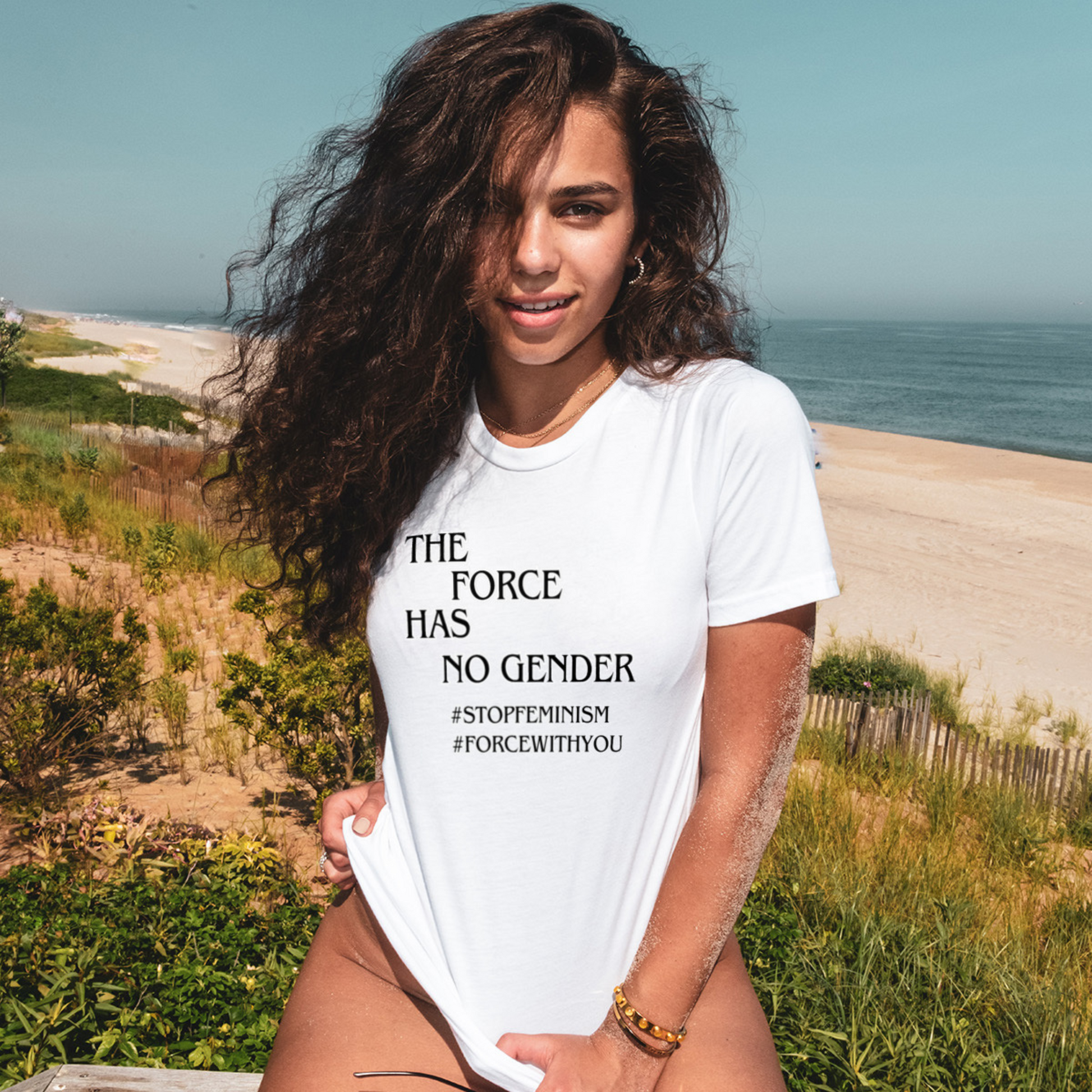 The Force Has No Gender, Embrace Inclusivity with 'Force With You' Star Wars Inspired Shirt T-Shirt   