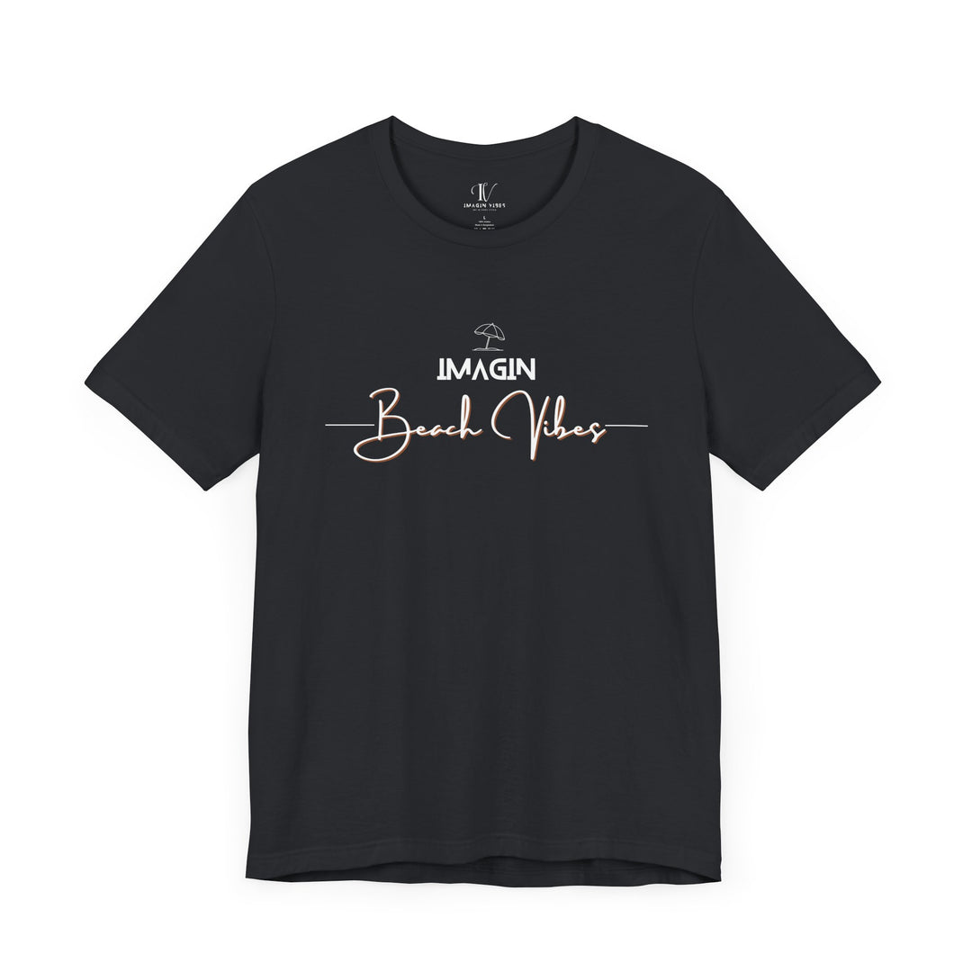 Imagin Beach Vibes Unisex Tee T-Shirt Printify Vintage Black XS