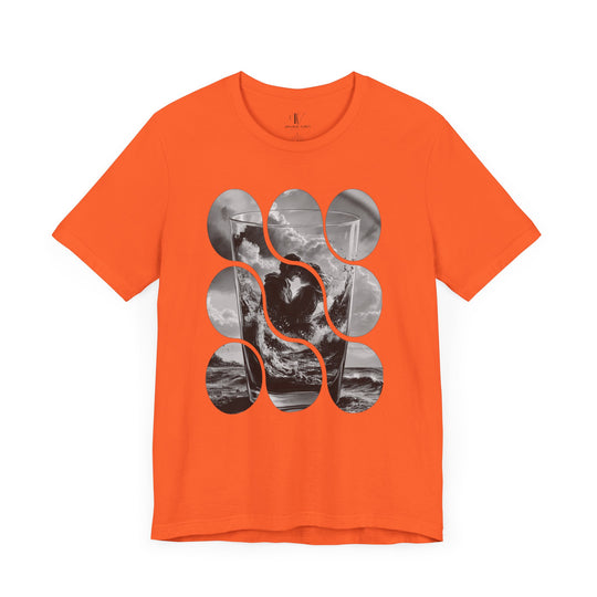 Ocean Love Story: Couples T-Shirt - "Ocean Embrace" T-Shirt Printify Orange XS