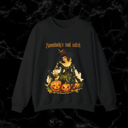 Somebody's Cool Witch Halloween Sweatshirt - Embrace the Witchy Vibes Sweatshirt S Black 