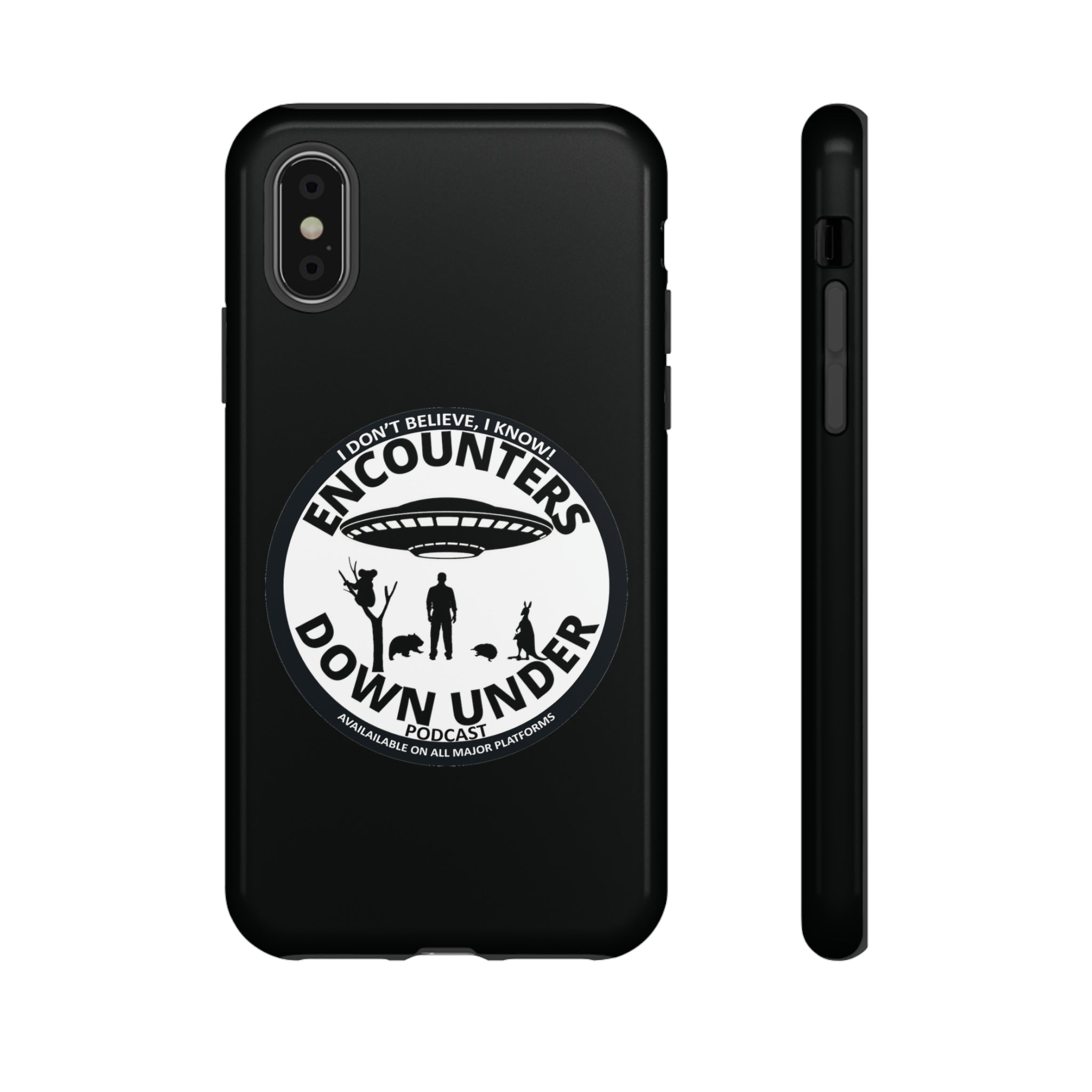 Encounters Down Under Podcast Tough Cases - Protect Your Tech with Podcast Swag Phone Case iPhone X Glossy 