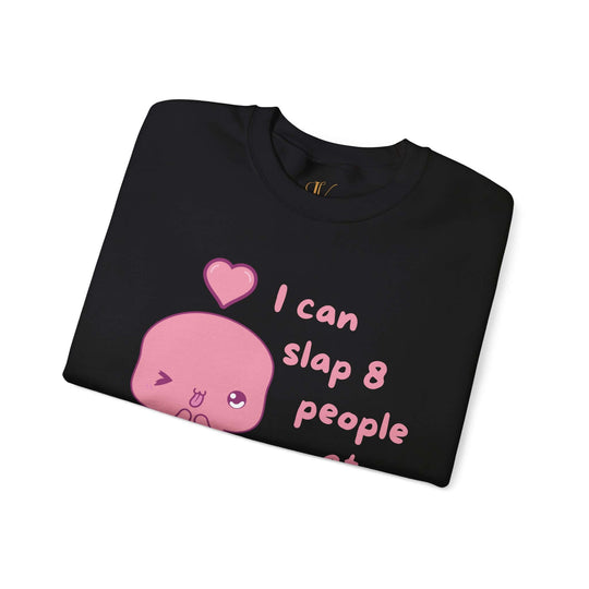 Funny Kawaii Octopus Sweatshirt - 'I Can Slap 8 People at Once'