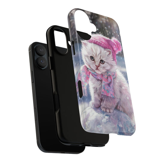 Phone Cases - Adorable Kitten Winter Phone Case Printify