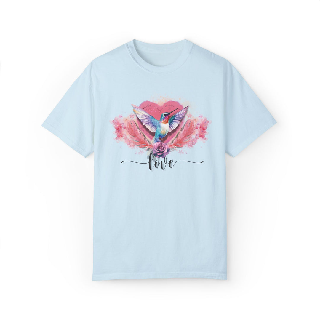 Hummingbird Love T-shirt T-Shirt Printify Chambray S