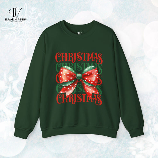 Christmas Coquette Bow Sweatshirt