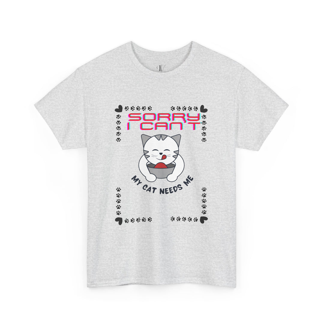 Cat Tee - Playful and Cute Minimalist T-Shirt Printify Ash S