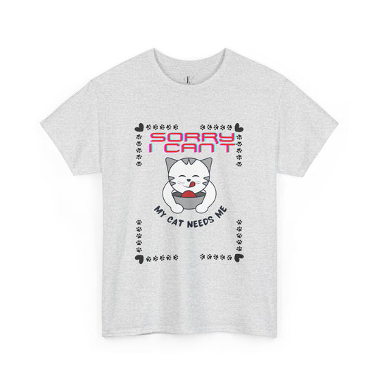 Cat Tee - Playful and Cute Minimalist T-Shirt Printify Ash S