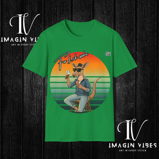 Imagin Vibes: For F**k Sake Kangaroo Shirt T-Shirt Irish Green S 