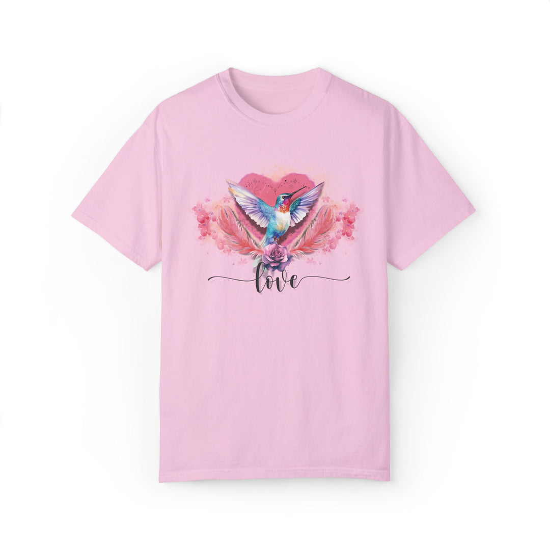 Hummingbird Love T-shirt T-Shirt Printify Blossom S