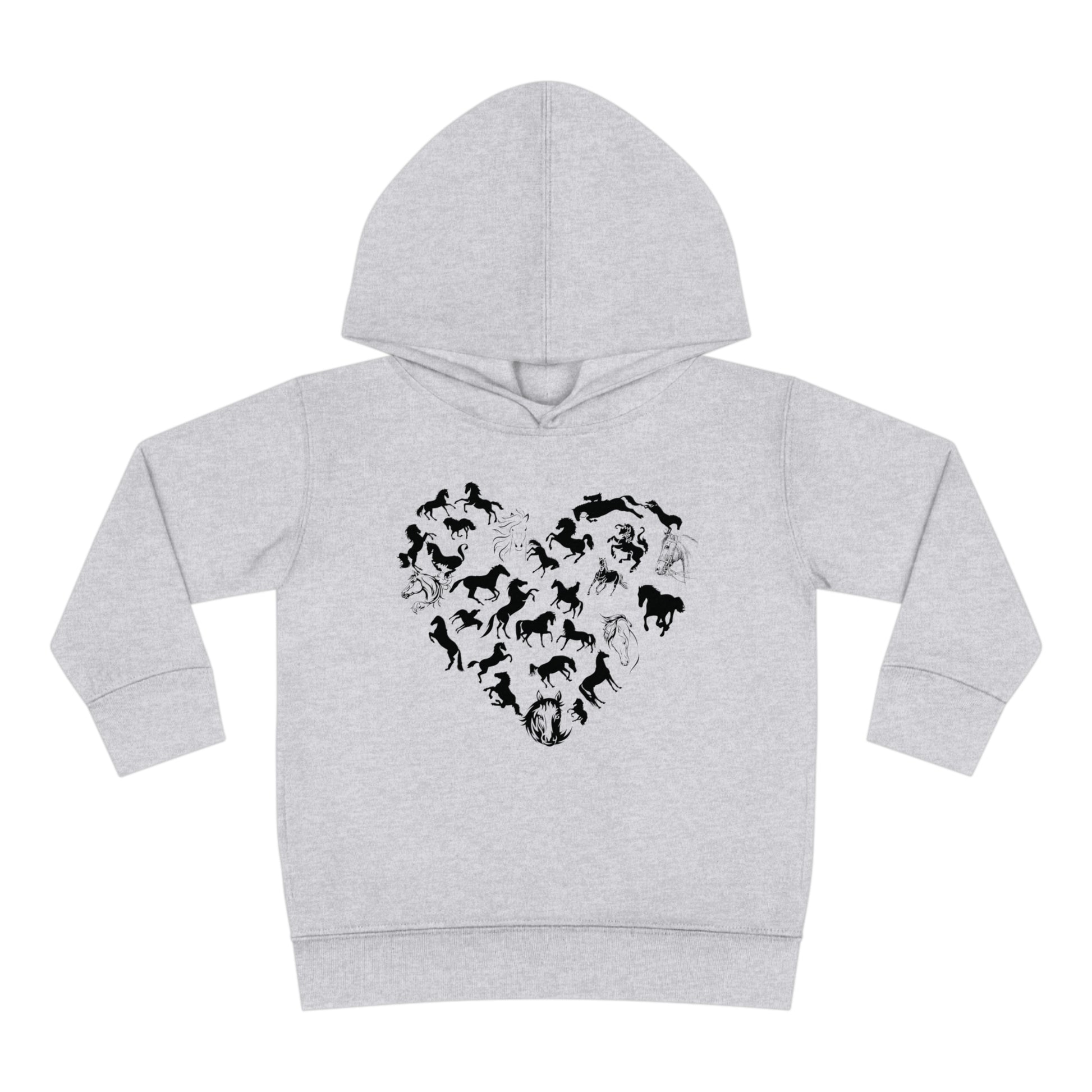 Horse Heart Hoodie | Horse Lover Tee - Horses Heart Toddler - Horse Lover Gift - Horse Toddler Shirt - Equestrian Tee - Gift for Horse Owner Kids clothes Heather 2T 