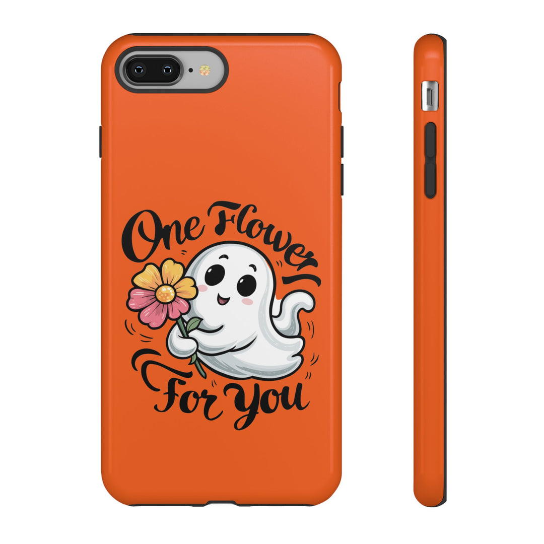 Phone Case - Cute Ghost Holding Flower Phone Case Printify