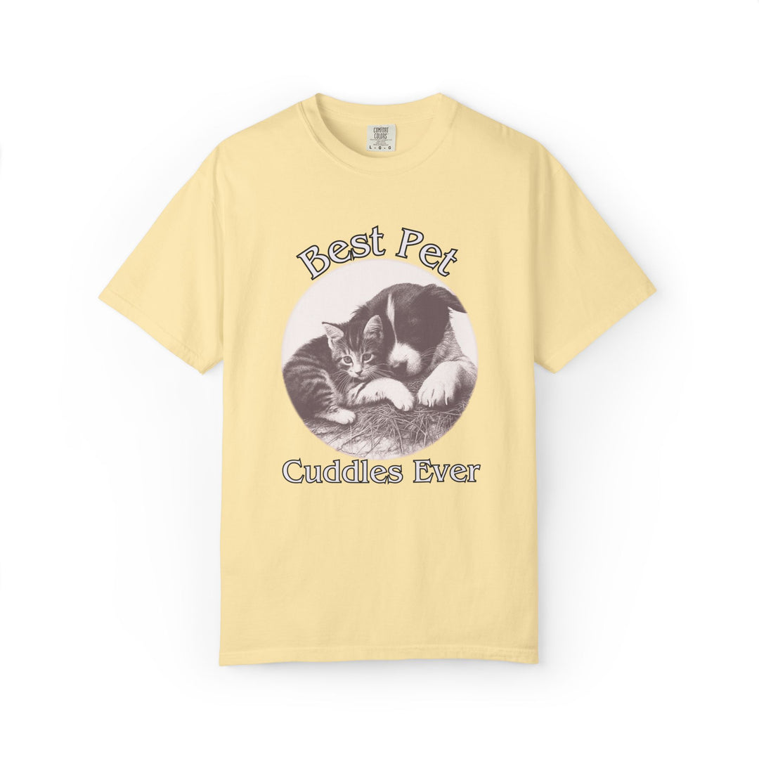"Best Pet Cuddles Ever" T-Shirt T-Shirt Printify Banana M