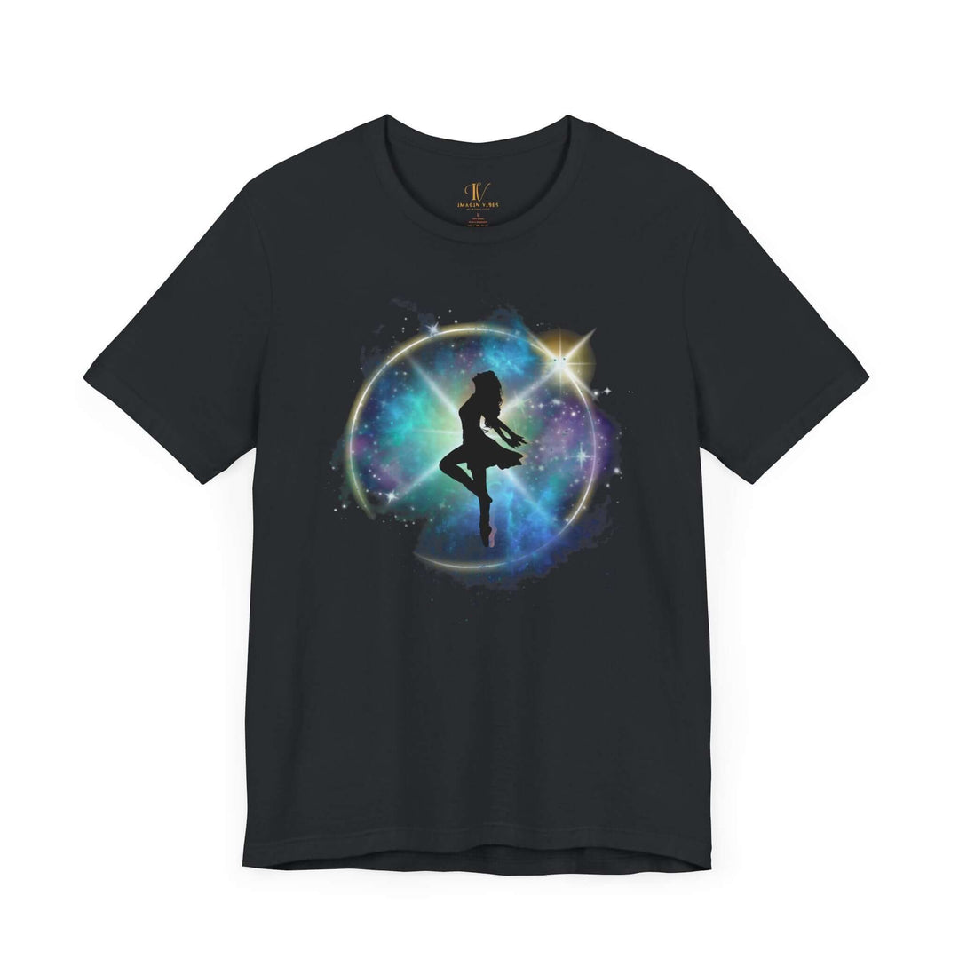 Dancer Galaxy Tee T-Shirt Printify Vintage Black XS