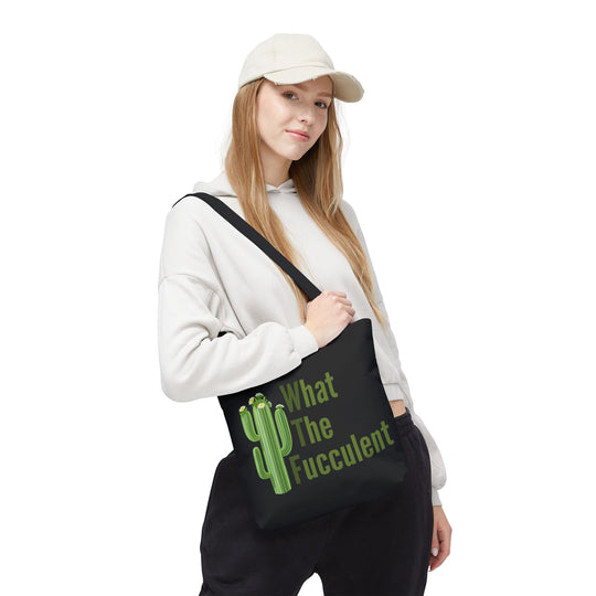 What The Fucculent Cactus Tote Bag — Funny Gardener Plant Lover Tote Bags Printify