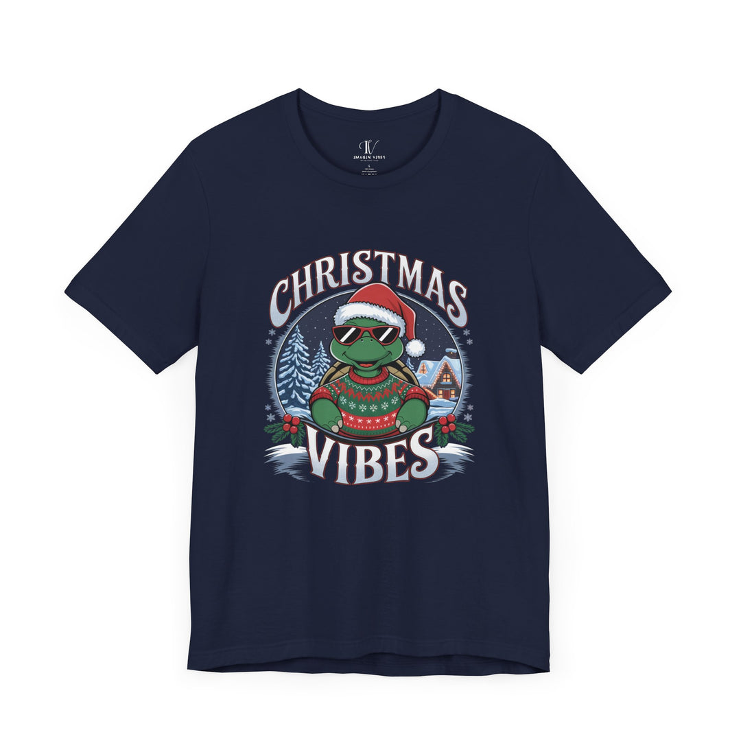 Christmas Vibes Unisex Tee - Festive Holiday Turtle