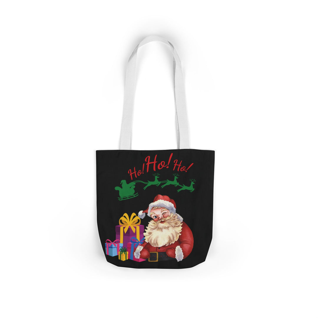 Canvas Tote Bag Santa Claus Ho Ho Ho Christmas Accessories Printify 13" × 13'' White