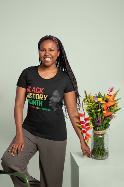Empowering Black History Month Shirt - Yesterday, Today, Tomorrow - African American Pride T-Shirt   