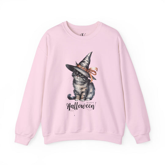 Halloween Witch Cute Cat "Happy Halloween" Sweatshirt