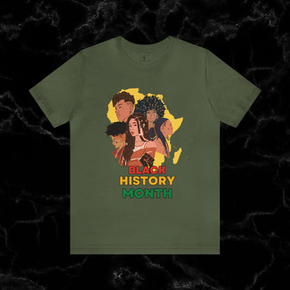 Trendy Black History Month Shirts - Celebrating African American Pride and Heritage T-Shirt Military Green XS 