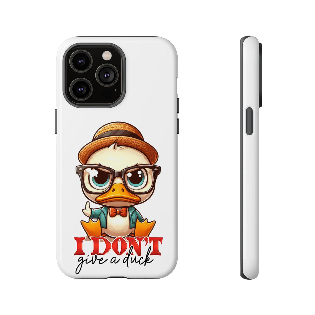 Funny Duck Tough Case Phone Case - I Don't Give a Duck Phone Case Printify iPhone 14 Pro Max Glossy