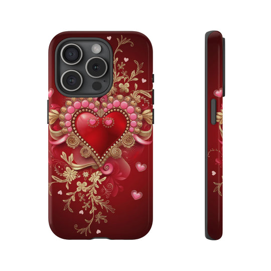 Phone Cases - Romantic Heart Design for Valentine's Day Phone Case Printify iPhone 15 Pro Glossy