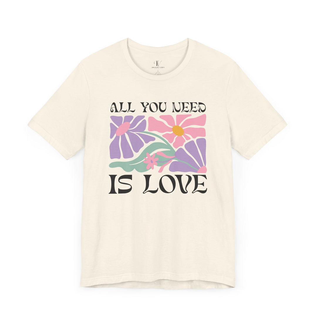 All You Need Is Love: Boho Vibes T-Shirt T-Shirt Printify Natural XS
