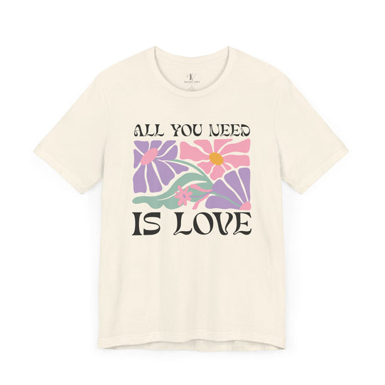 All You Need Is Love: Boho Vibes T-Shirt T-Shirt Printify Natural XS