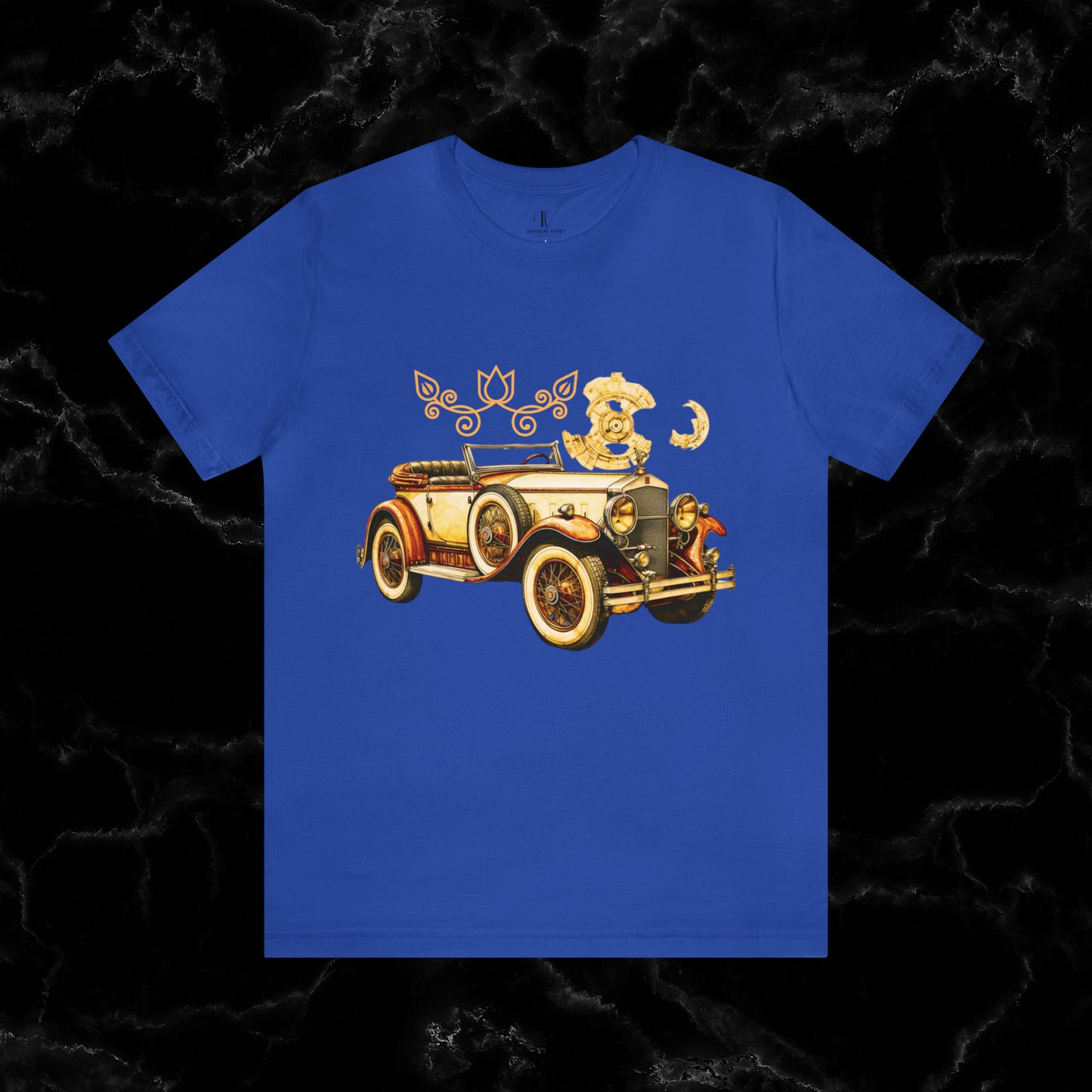 Vintage Car Enthusiast T-Shirt - Classic Wheels and Timeless Appeal for Automotive Enthusiast T-Shirt True Royal S 