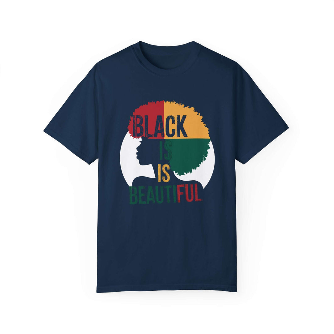 Black is Beautiful Unisex T-shirt T-Shirt Printify True Navy S