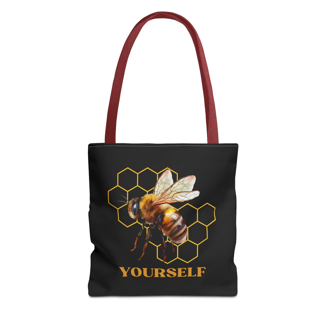 Bee Yourself Tote Bag Bags Printify 13" × 13'' Red