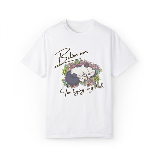 Cat T-Shirt with Playful and Cute Tee T-Shirt Printify White S