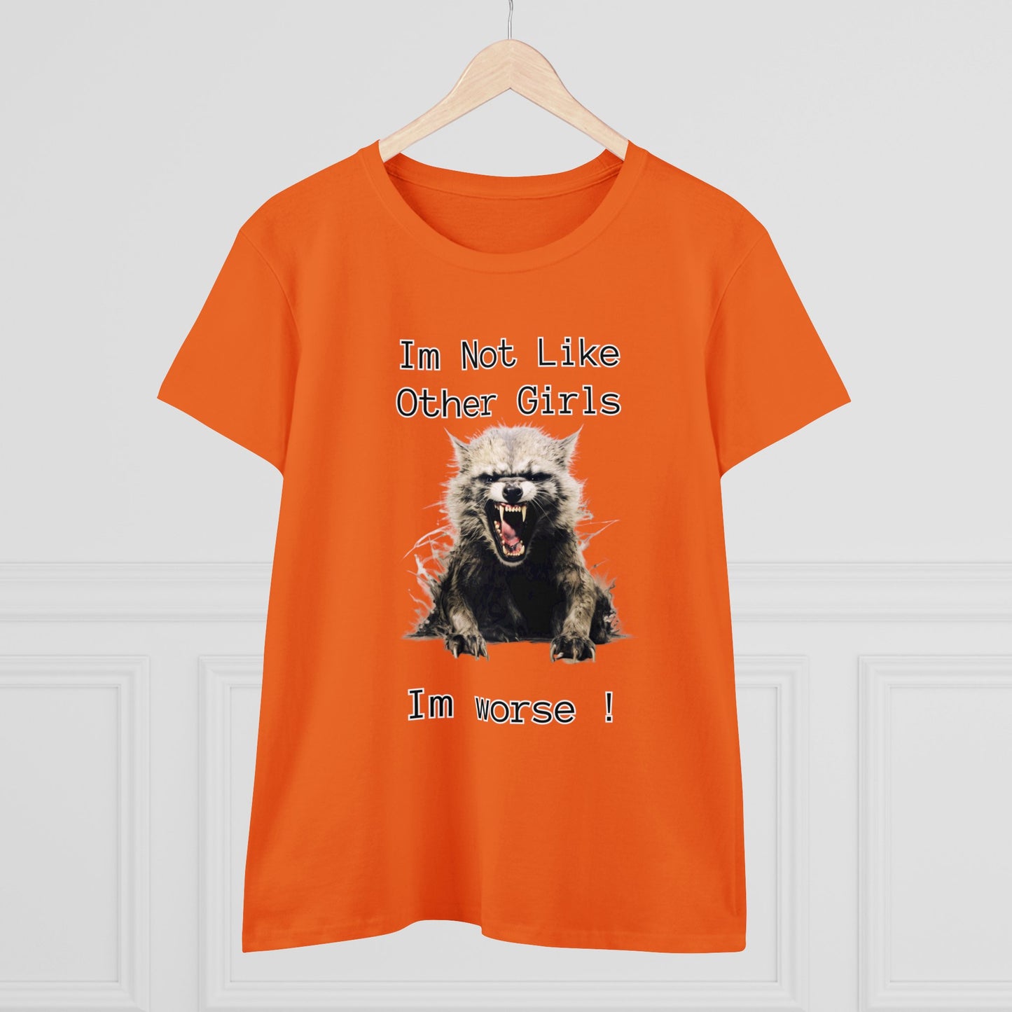 Funny Angry Raccoon T-Shirt | Im Not Like Other Girls T-Shirt   