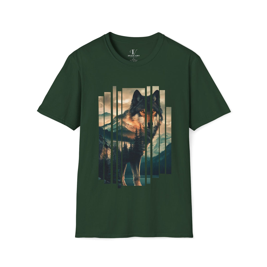 Wolf Nature-Inspired T-Shirt T-Shirt Printify Forest Green S