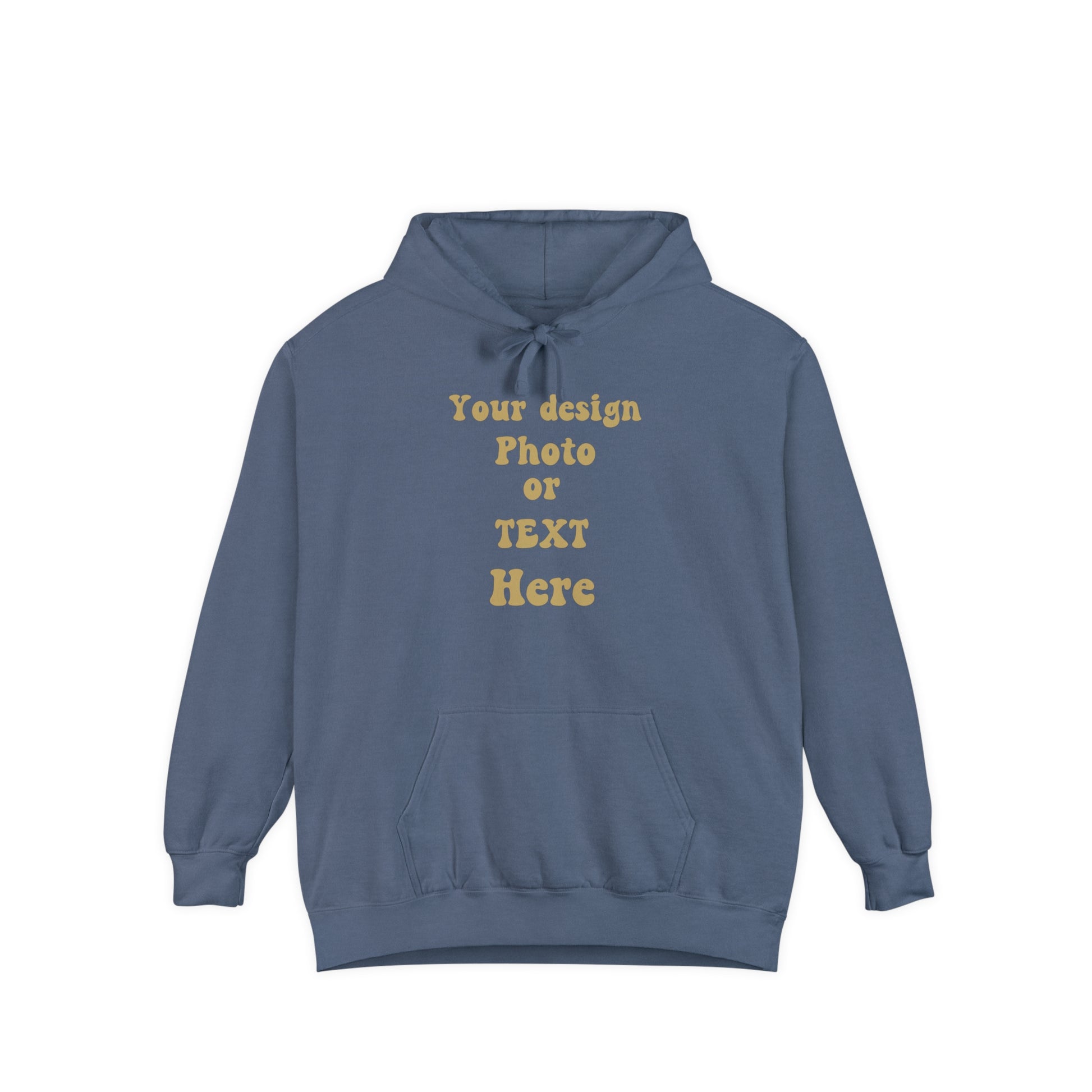 Luxury Hoodie - Personalize with Your Design, Photo, or Text | Greatest Comfort Hoodie Denim S 
